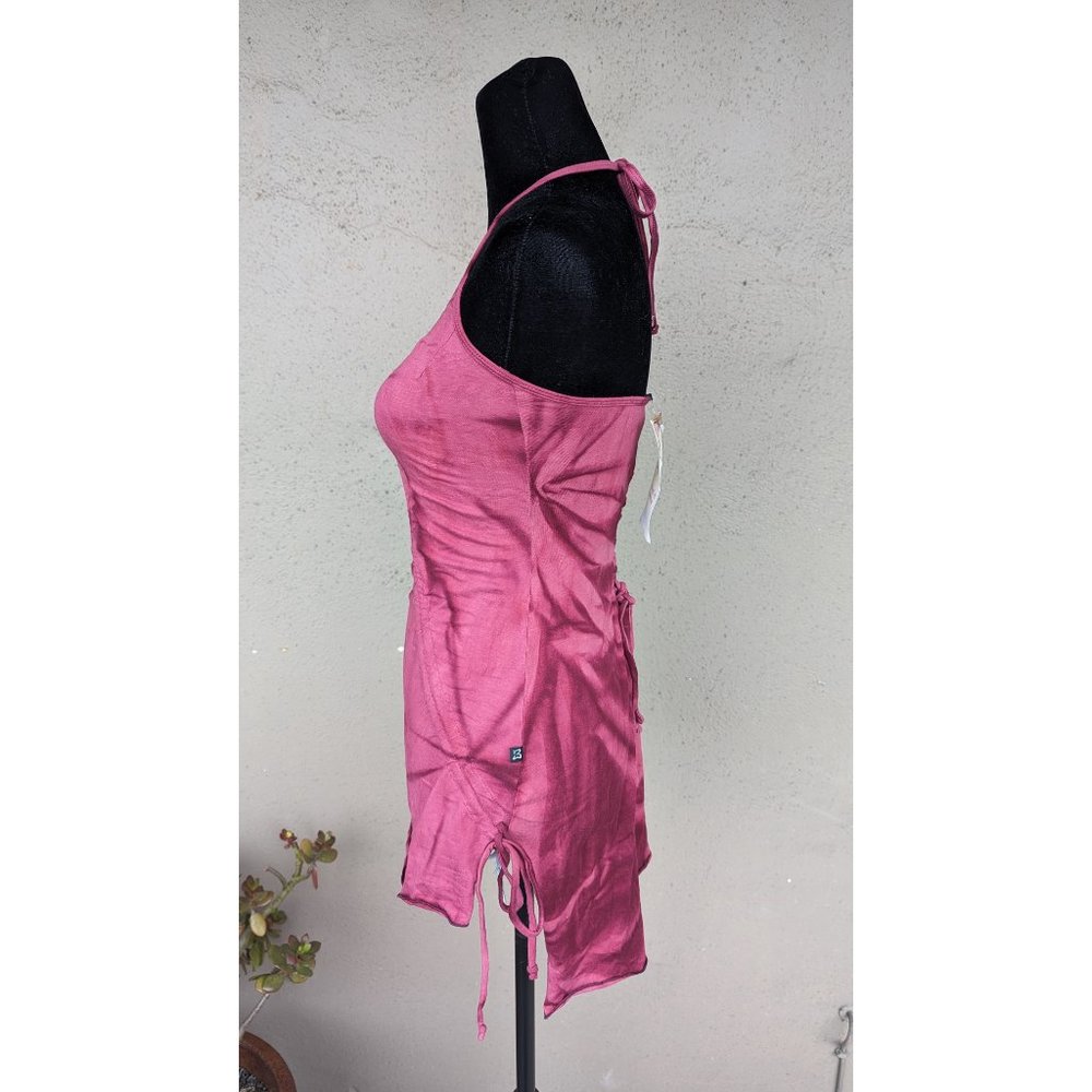 💜NWT Raspberry Buddhaful Asymmetrical Ruched Tank Top - Picture 3 of 16